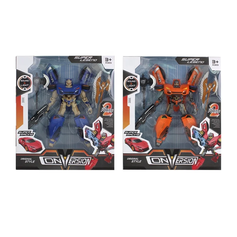 Hot Sale Kids Deformation Robot Toys Transform Car Toy With Light Sound Morphing Toys For Children