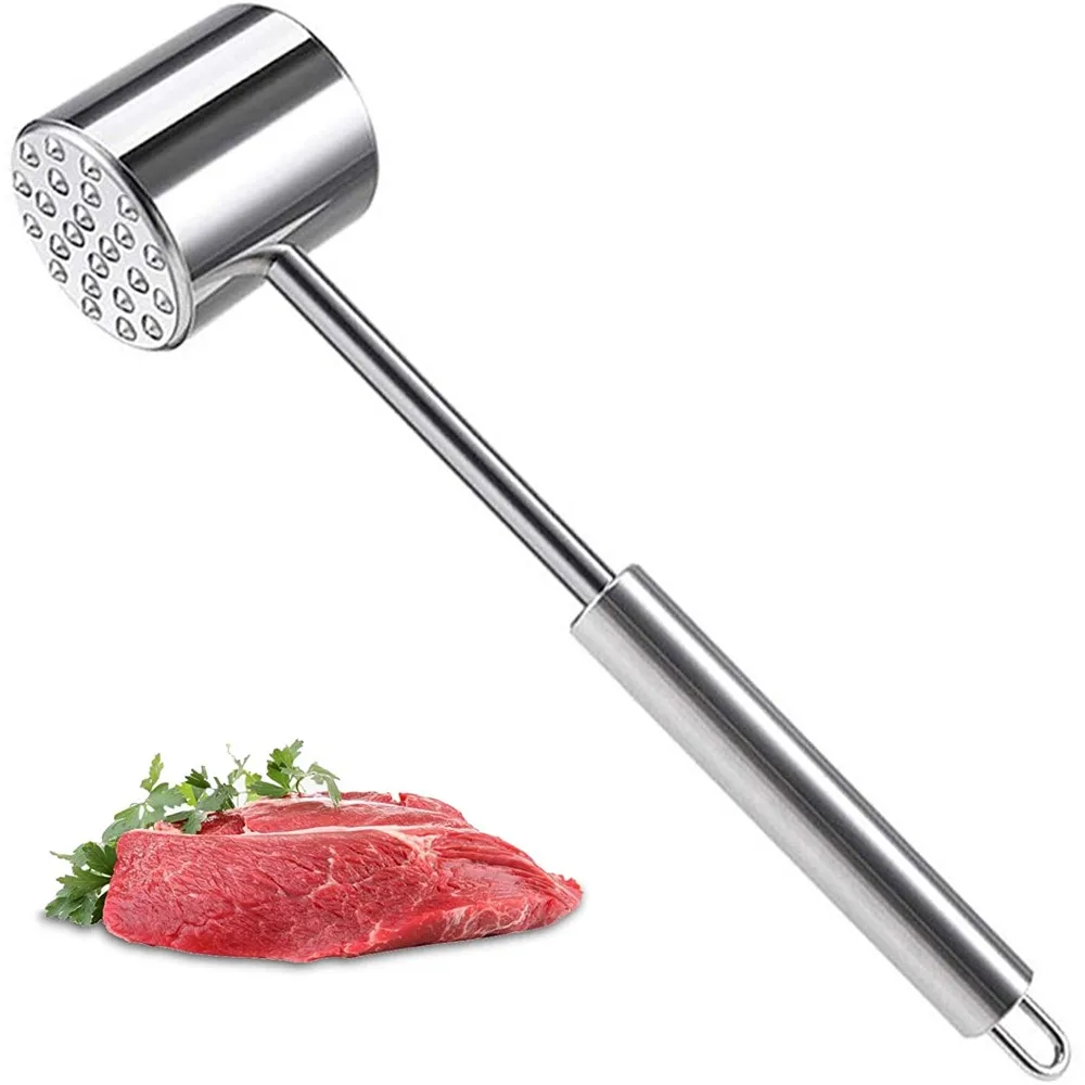 Factory Comfort Grip Handle Restaurant Stainless Steel 304 Meat & Poultry Tools Meat Tenderizer For Knock The Beef Steak
