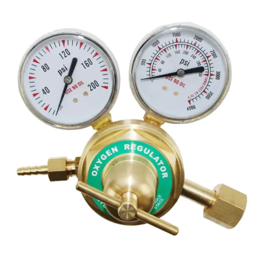 All-copper medium American oxygen pressure reducing valve type 70 brass Acetylene Gas Regulator oxygen regulator