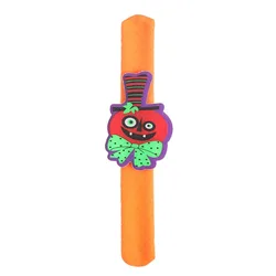 Promotional Holiday Pumpkin Ghost Bracelet for Kids Gift Halloween Slap Bracelet Halloween Party Supplies