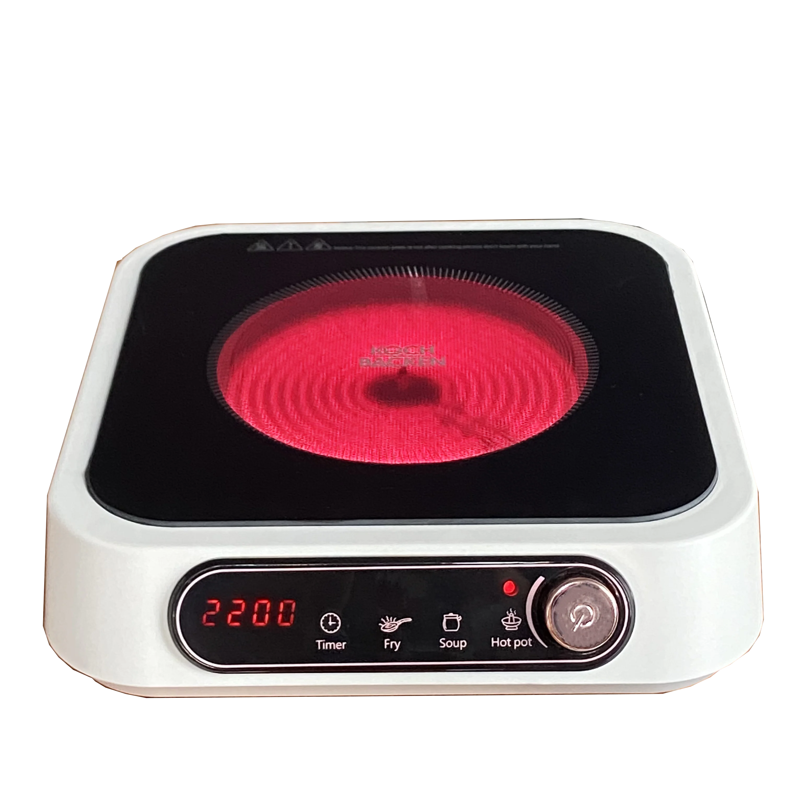 Factory Direct Sales 2200W Knob Touch Soup Hot Pot Barbecue Tea Coffee Multi-functional square Infrared Cooker