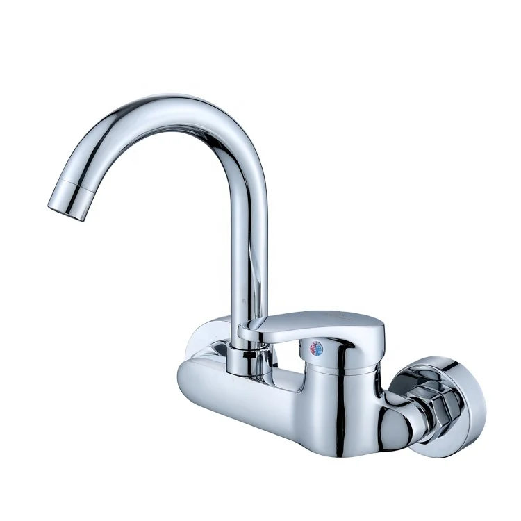 VARTE   Faucet-Horizontal   High quality long neck horizontal kitchen faucet Copper single-handle mixer tap