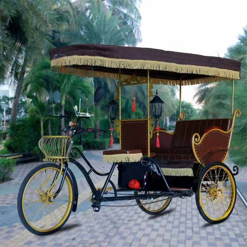 Electric tricycle for passenger ,Sightseeing Three Wheel Tricycle Electric Rickshaw Pedicab