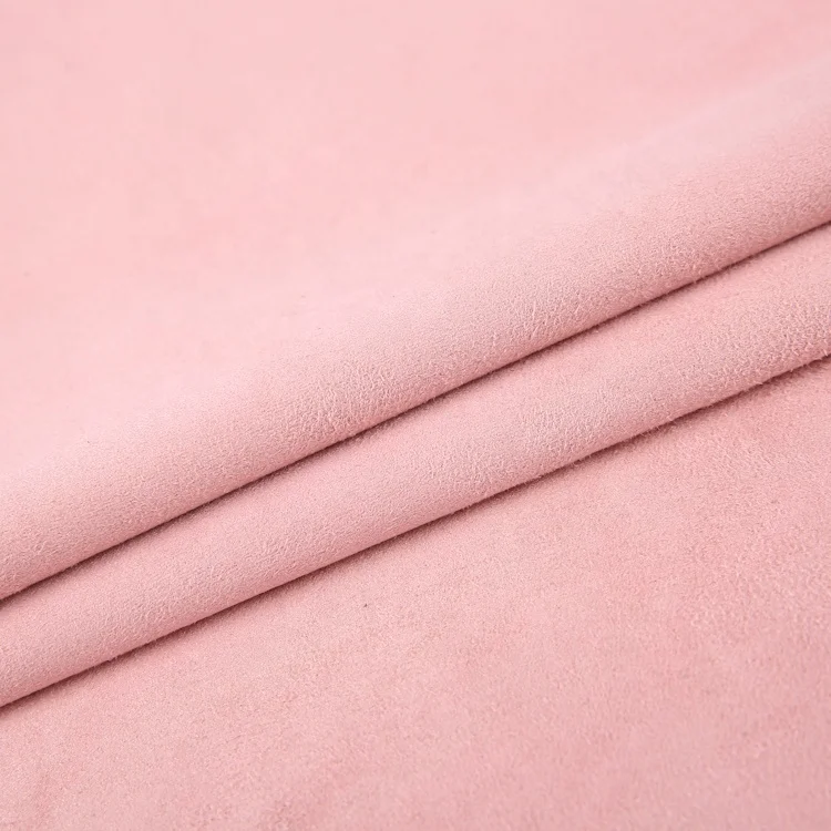 brush polyester microfiber bonding suede textured knit fabric custom