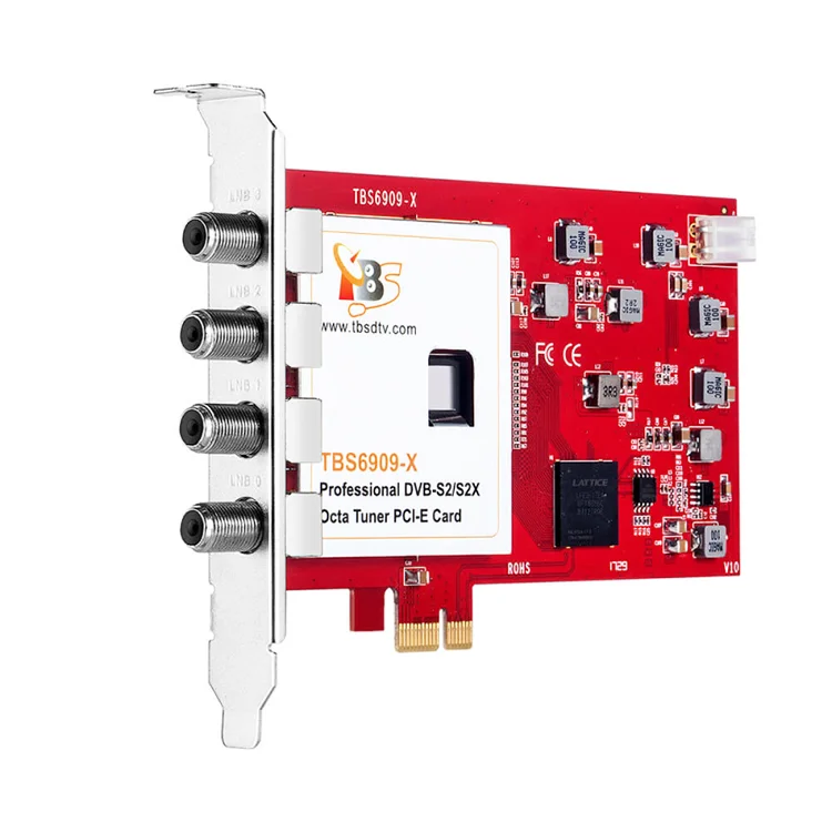 TBS6909-X V2 DVB-S2X 8-channel satellite TV receiving card blind scan TS output CATV
