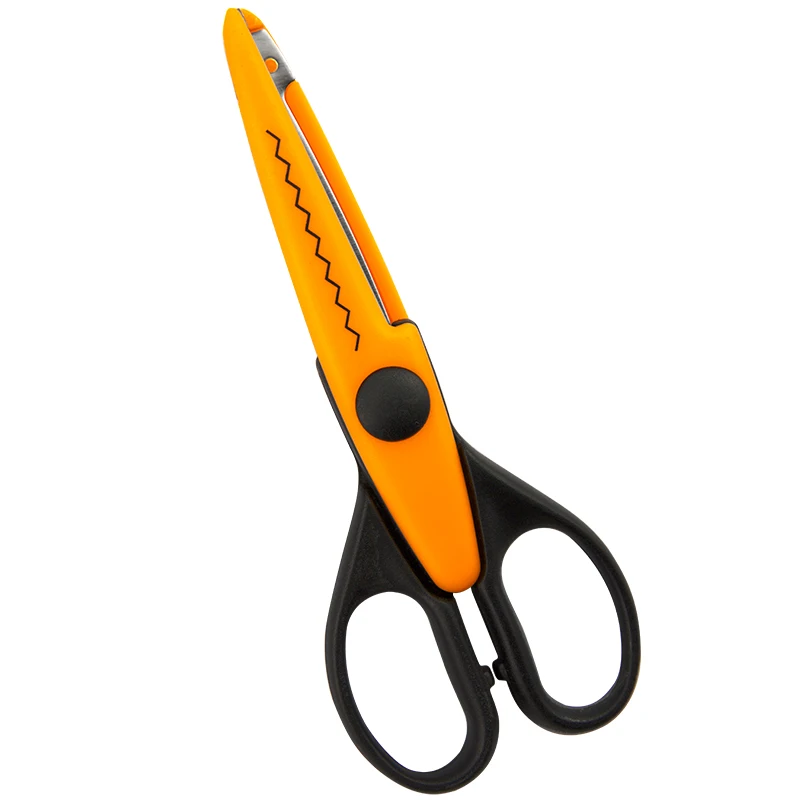6 1/4 дюйма хорошее качество красочные ручки из АБС-пластика зигзаг ножницы для резки бумаги детей