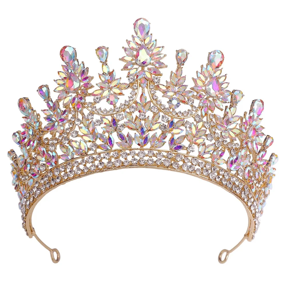 LUOXIN Luxury Queen Crystal Girls Wedding Diadem Princess Party Hair Jewelry Tiaras Crown For Bridal