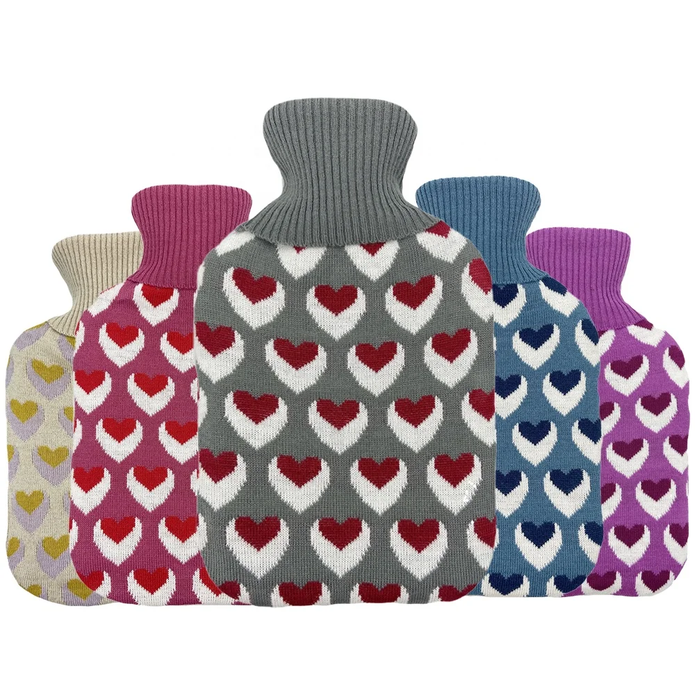 knitted hot water bottle cover 2l and british standard rubber medical hot water bag hand warmer