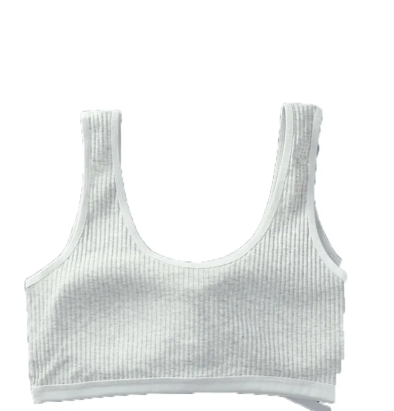 OEM Custom Design Factory New Plain Blank Seamless Teen Girls Underwear sets Bow Tie White Kids Bra and Briefs