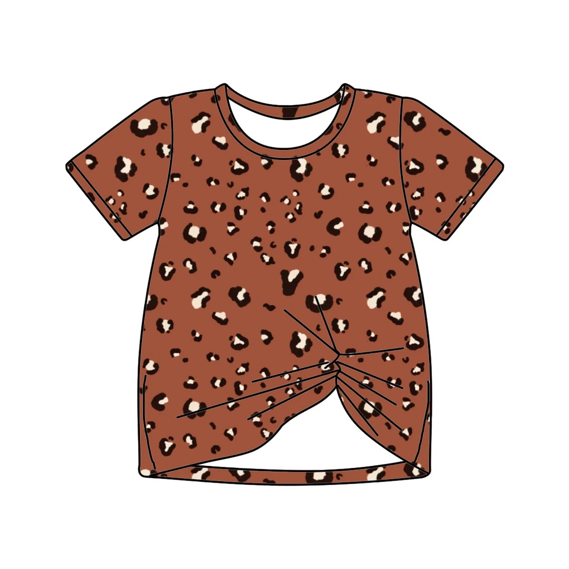 New Western Style Baby Girls custom Print Ruffle Bottom T-shirt Summer Clothes For Kids Tank Peplum