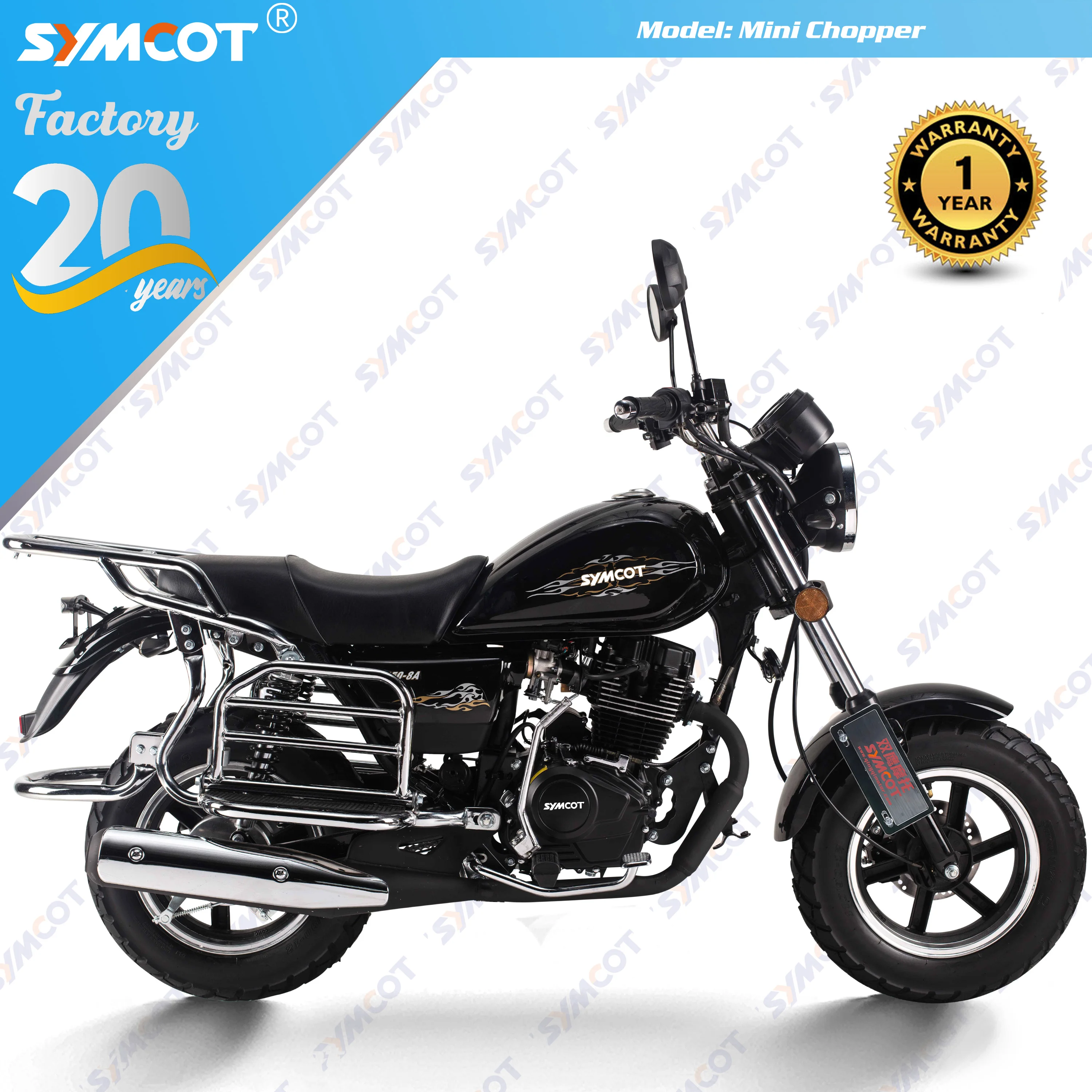 Mini size 150cc chopper model GN150 GN200 13-spoke aluminum rim LED headlight with mp3 engine kids cruiser model
