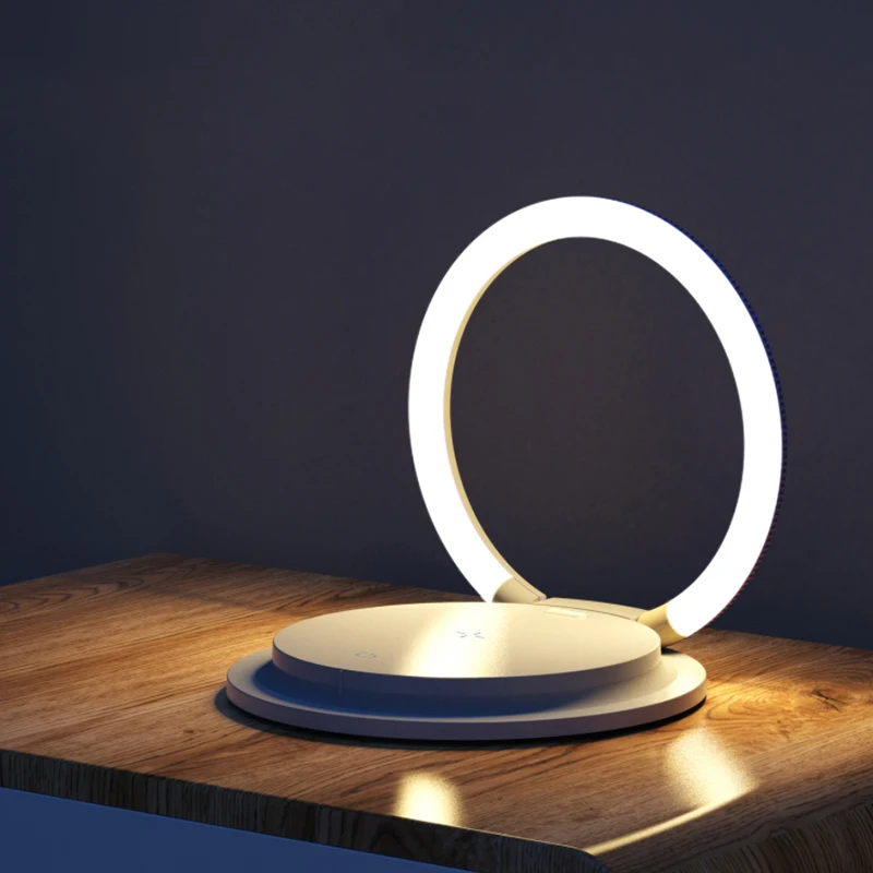 Factory Wholesale Portable Folding Mobile Phone Holder 15W Bedside Wireless Charging Led Night Light