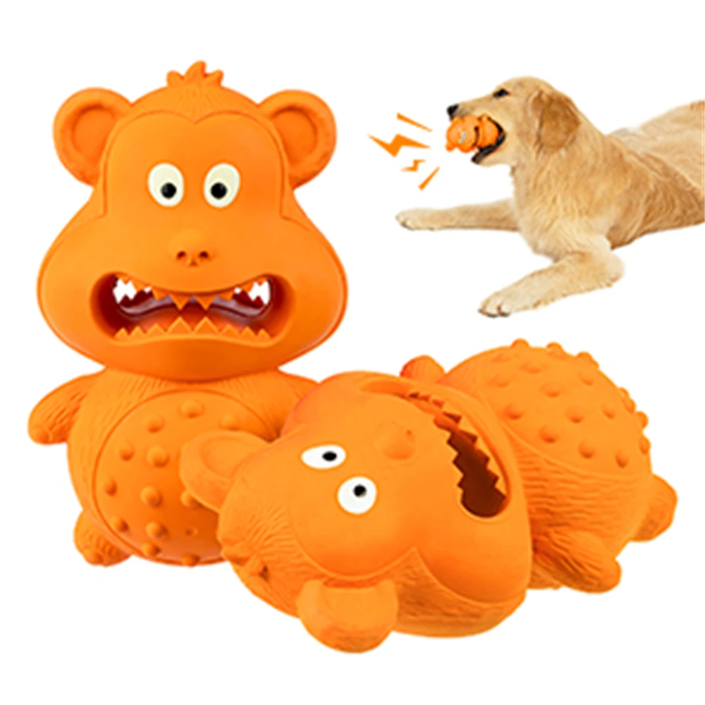 Ifurffy Natural Rubber Dog Chew Toy New Arrival Multi-colored Monkey Shaped Dogs Pet Chew Toys with Best Quality