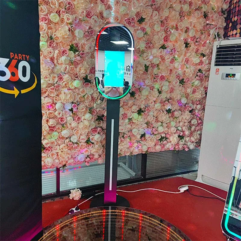 2024 New Design 72 Inch Photo Booth Mirror 13.3 Inch Magic Mirror for Wedding Parties Compatible with Camera