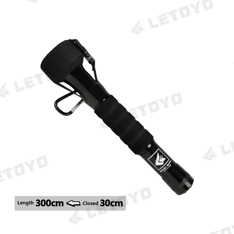 Squid Fishing Gaff 3m 4m Saltwater Telescopic Rods Hook Harpoon Spear Fishing Net Dook Squid Jig Egiing Rod With Squid Boat Hook