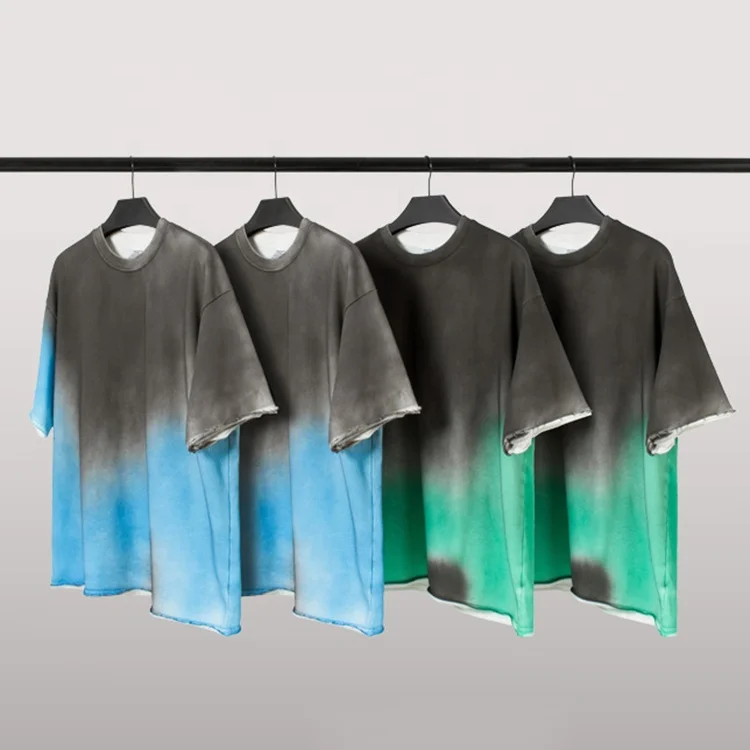 Hot selling distressed t shirt fashion streetwear vintage tie dye t shirt