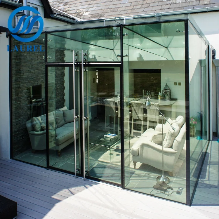 China wholesale double glazed tempered insulated glass greenhouse sunroom houses
