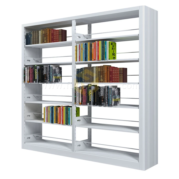 Customizable Library Furniture Steel Wood Book Shelf Metal Bookshelf