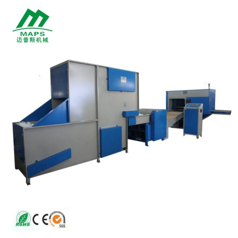 MAPS Pillow Stuffing Machine With Ball Fiber Making Option Polyester Opening Wadding Roll Production Line Carding