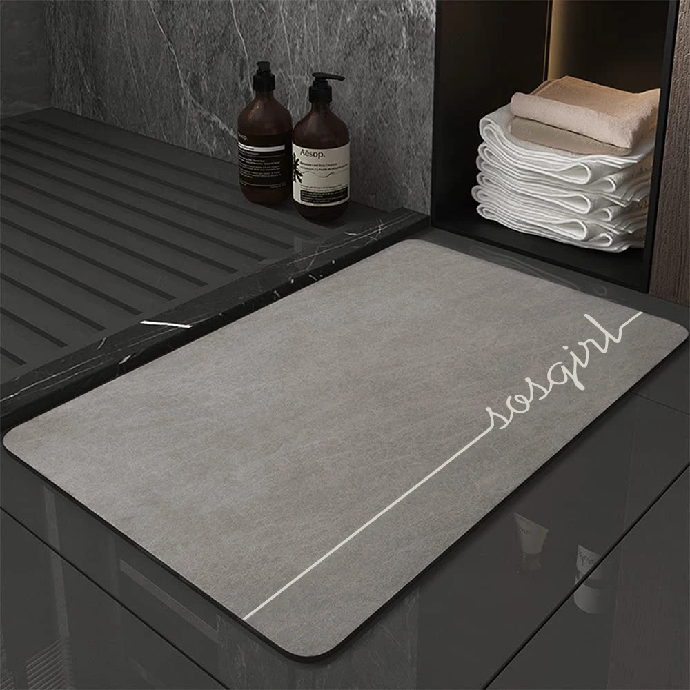 Shower Rugs Mat Bathroom Waterproof  Rubber Door Mat, Floor Mat Carpet