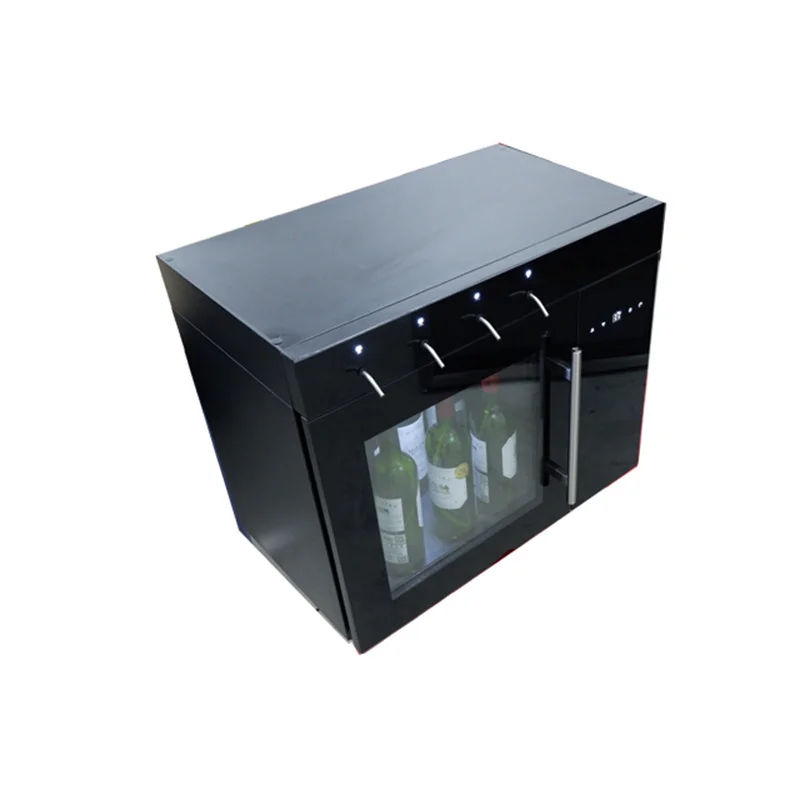 Good Qulilty Compressor Refrigerator 4 Bottles Wine Dispenser With Adjustable Reducing Valve