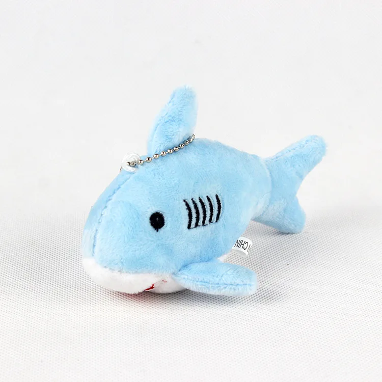 Manufacturers Wholesale Shark Plush Toy Pendant Marine Animal Shark Doll Plush Toy Creative 10cm Cartoon Small Shark Gift