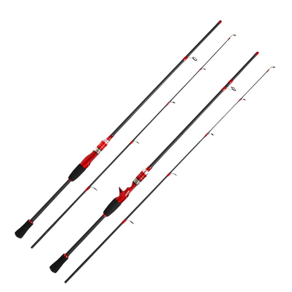 Tolure 2.1M pole Ultra Light Carbon Fiber sea bass Rod 2 Sections Fiberglass Solid Softtail ultralight spinning fishing rod
