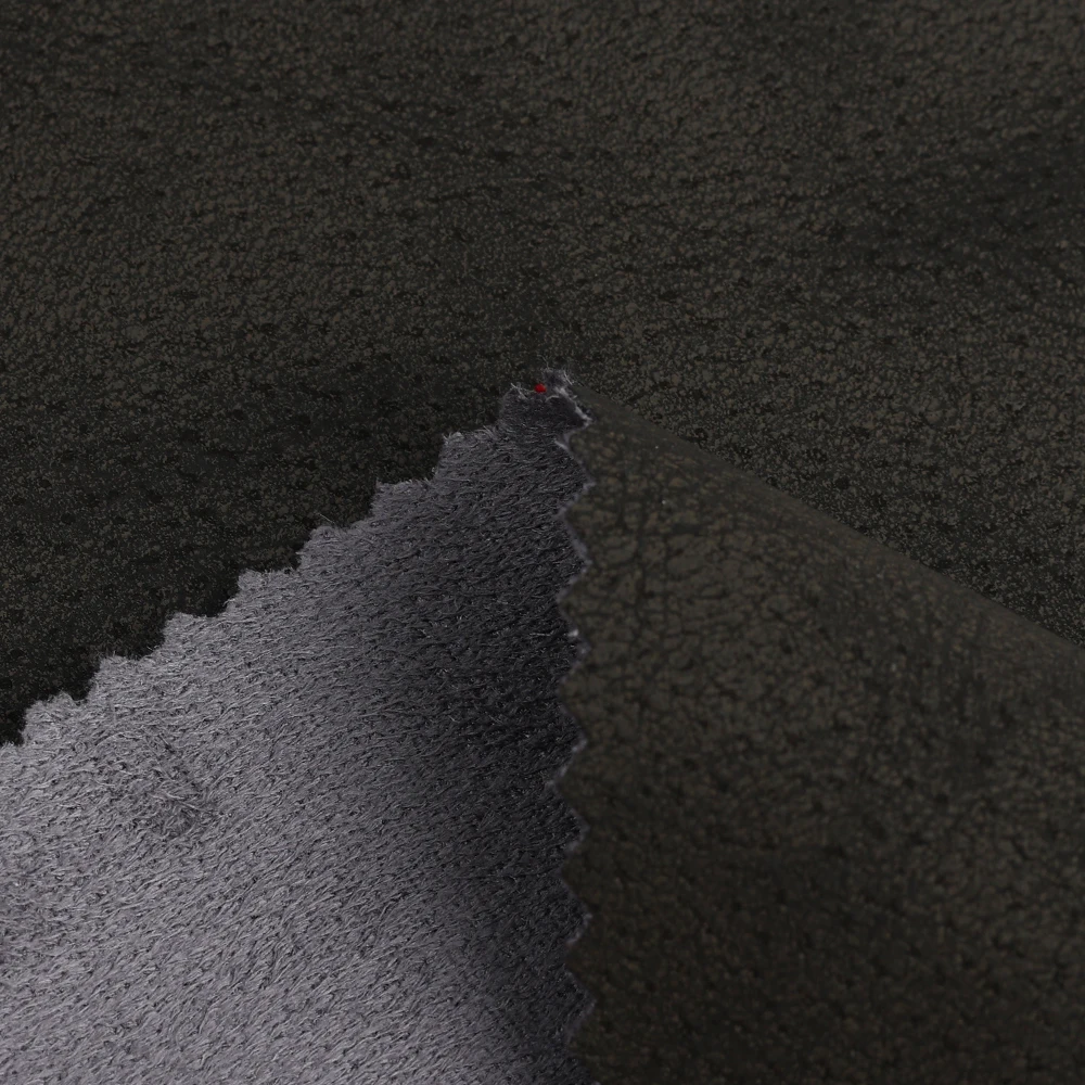 Factory direct sales pig skin pattern clothing artificial synthetic leather mens jackets suede microfiber leather