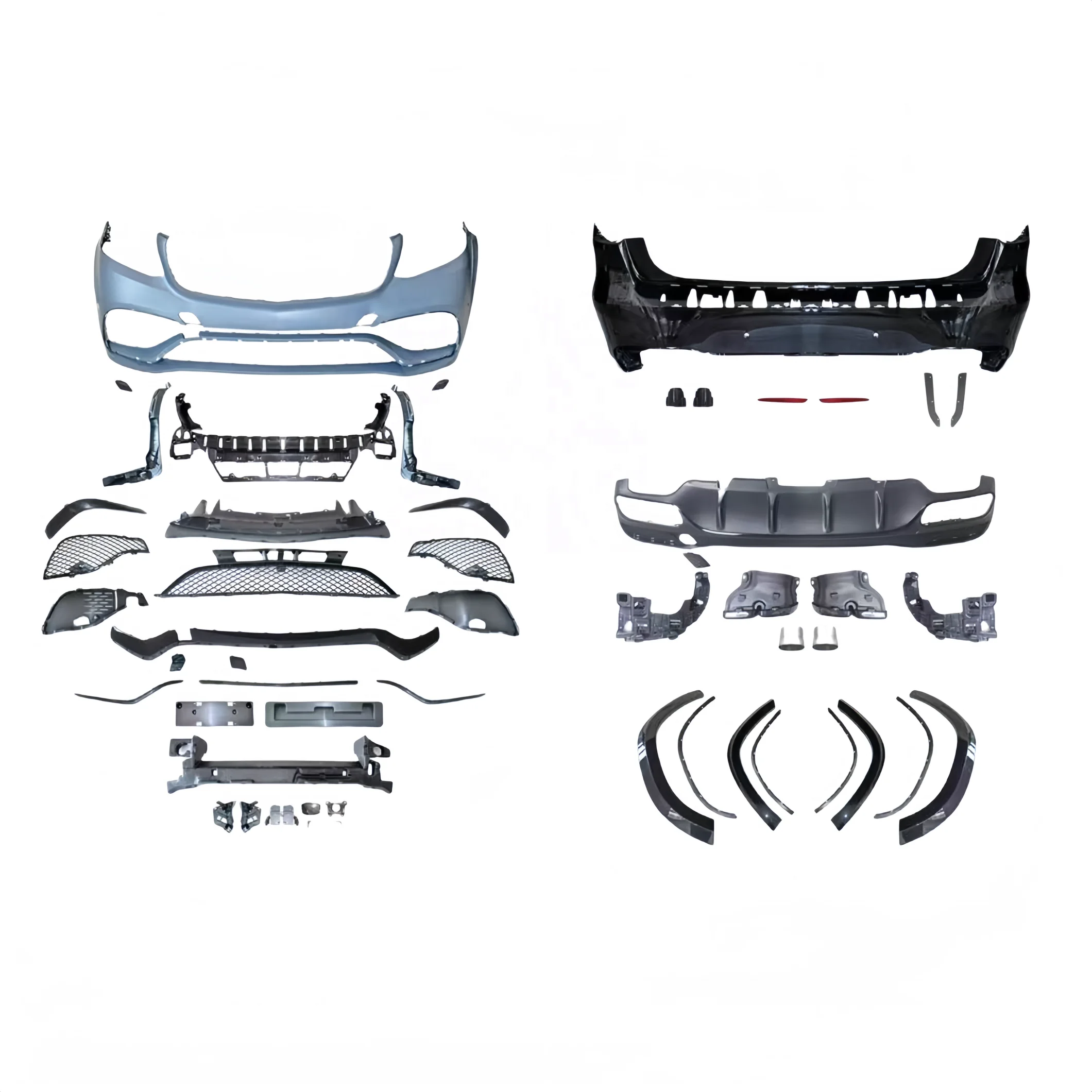 Full Bodykit For Mercedes Benz GLS X166 Upgrade To GLS63 A mg Front Bumper Rear Bumper Diffuser Exhaust Tips Car Parts