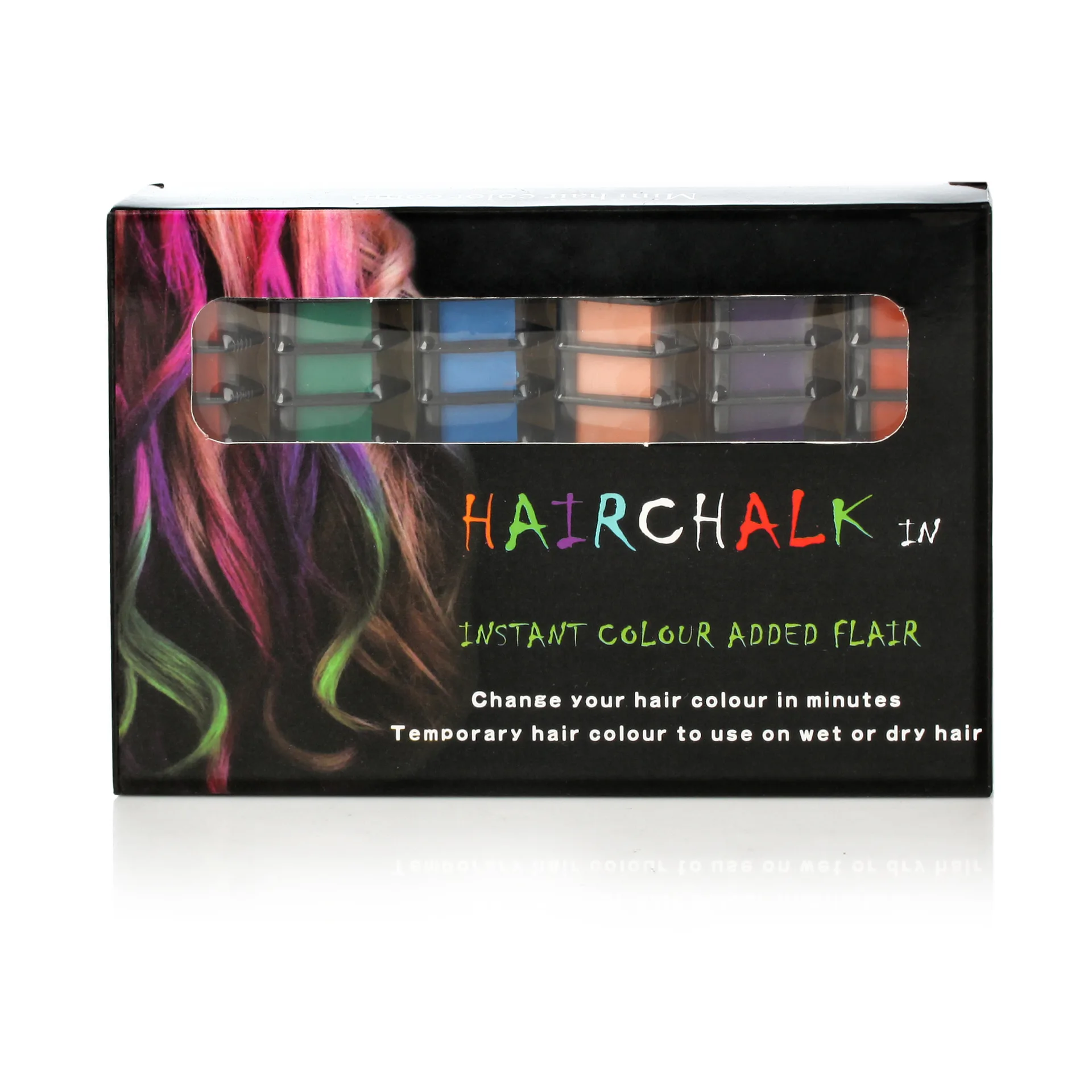 
Custom Colorful Temporary Hair Chalk Pens Washable Black Grey Hair Dye Pen Private Label For Girls Gifts Kids Birthday Part 