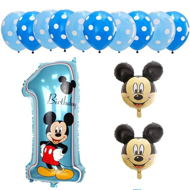New Design Large Cute Mickey Minnie Cartoon Foil Balloon Baby Birthday Party Decoration Balloon For Kids Toy