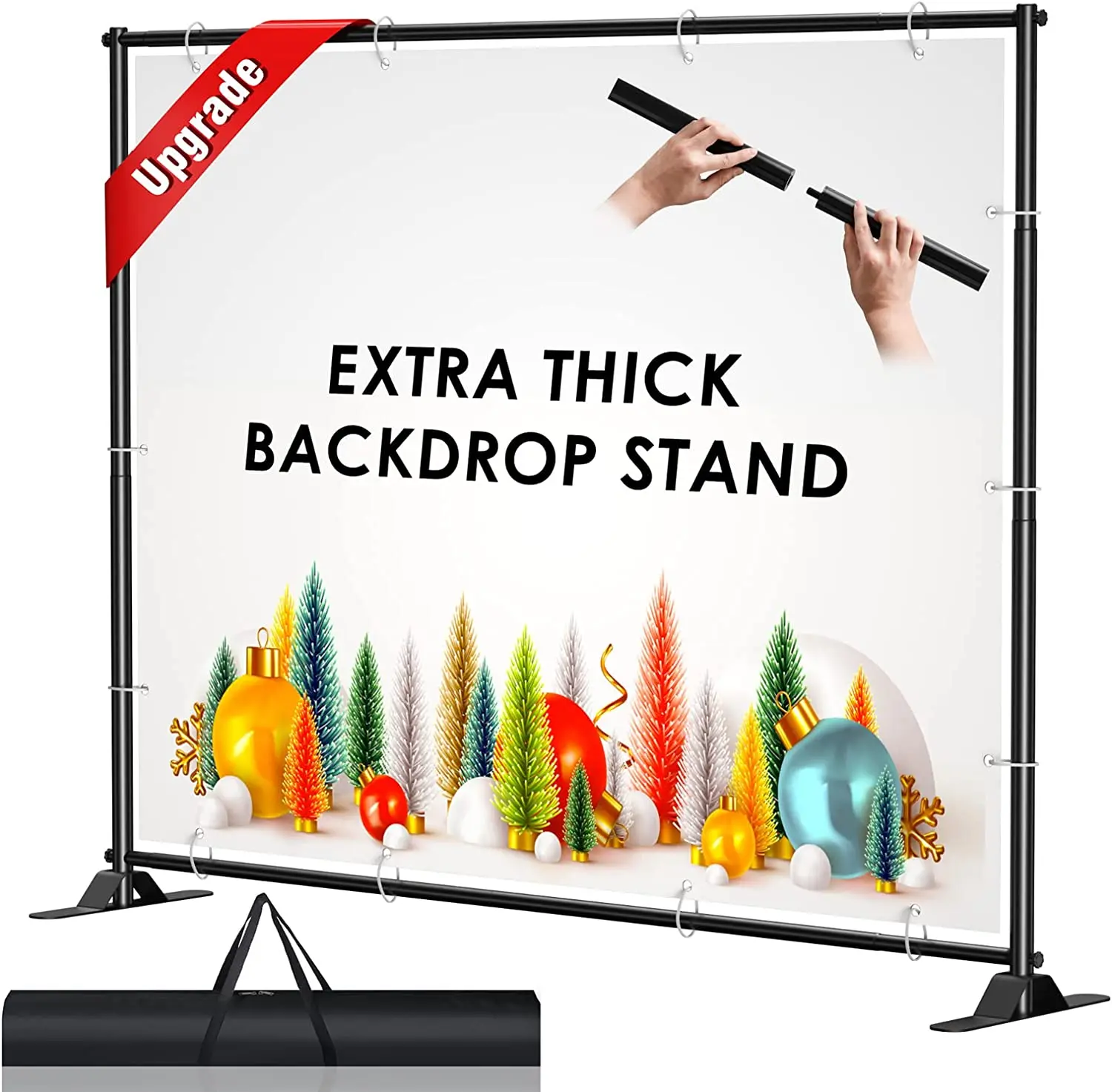 MERIS Photo Video Studio 10Ft Adjustable Background Stand Backdrop Support System Kit with Carry Bag