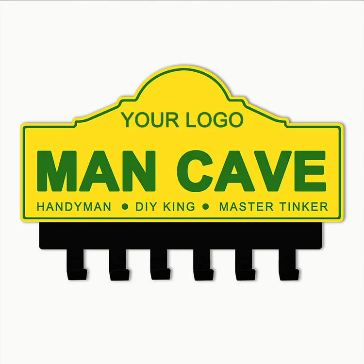 Garage decor luxury metal key holder for wall custom key hook car key hanger key organizer vintage man cave metal sign key rack