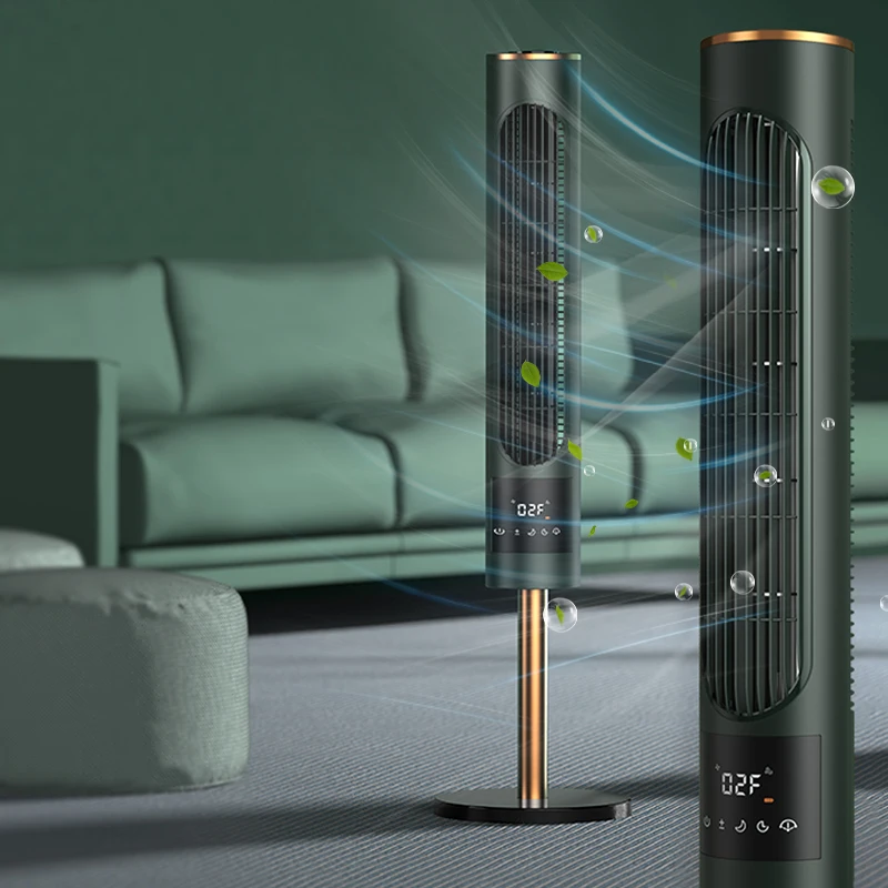 10000mAh large battery capacity fan, air purification tower fan, remote control, timed and shaking head