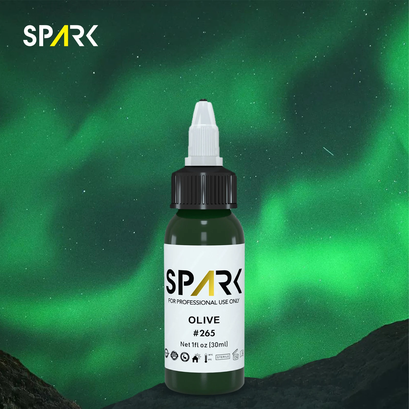 Spark High-end Organic Best Non-toxic Pigment 30ML Disposable Temporary Professional Bottle Ink Fruit Tattoo