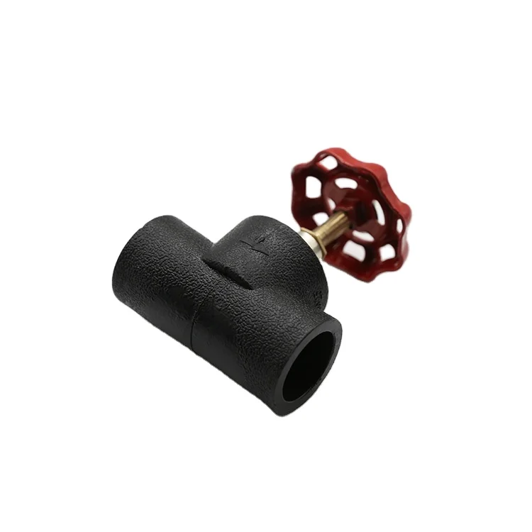 Yixin Wholesale Black Color Hdpe Stop Valve Pe  Pipe Fitting Irrigation Shut Off Valve For Tube
