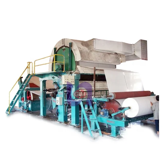 Medium Capacity Used Waste Paper 2100mm 5-6ton/Day Toilet Paper Manufacturing Machine For Sale