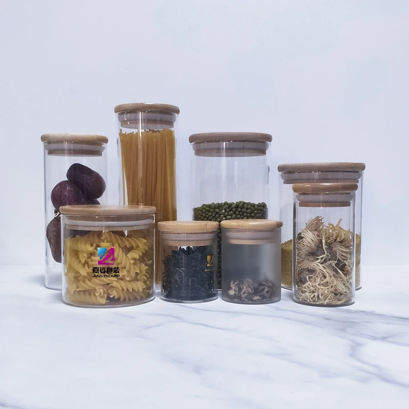 Food Spice For Honey Glass Jar With Plastic Lid Storage Bottles & Jars