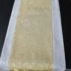 Promotional Cheap High Quality 3D Embossed Jacquard Damask Luxury Christmas Fashionable Table Runner Tabletop Decoration