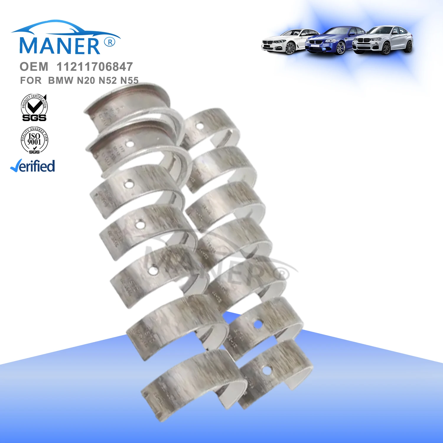 11211706847 Crankshaft main bearing FOR bmw 1 3 Compact Convertible Coupe AUTO PART MANER