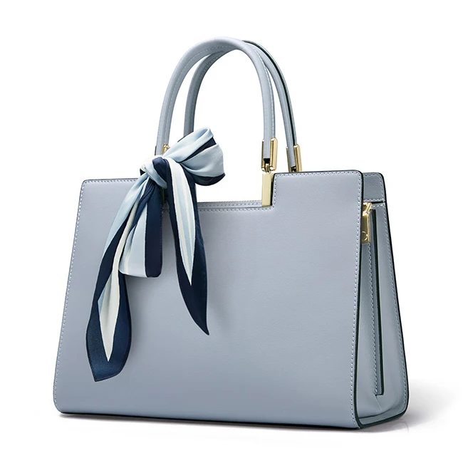 Naked pink nappa pattern pu leather polyester lining multi layer casual tote exquisite women handbag