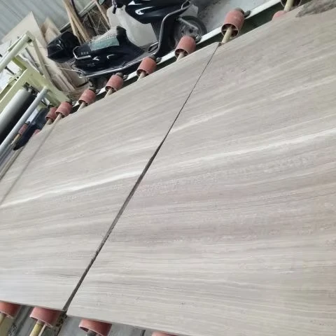 Cheap Price Nature Stone White Color Texture Marble Wood Big Slabs White Wood Vein Marble