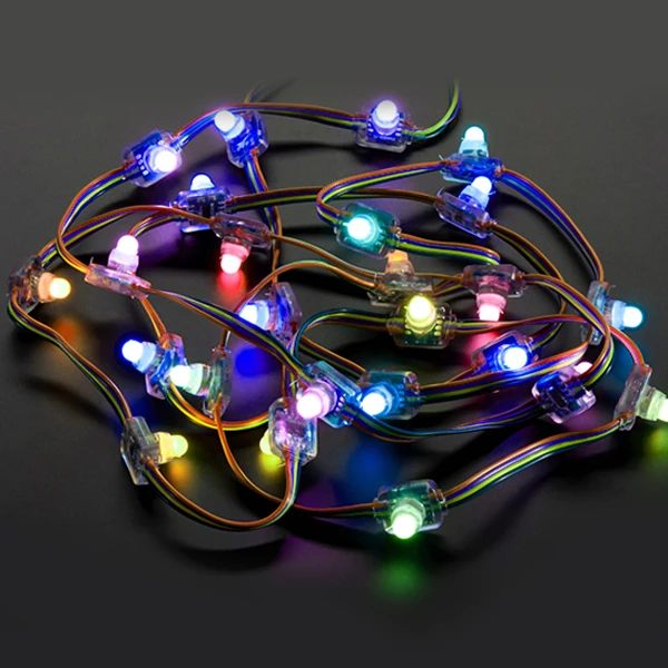 LCL WS2811 WS2815 12mm rgb  pixel digital led module light waterproof full color exposed light string