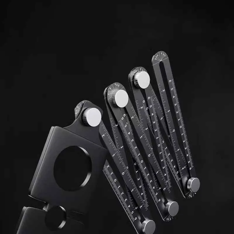 The new listing collapsible aluminum alloy positioning six-fold ruler scale clear universal multi-angle measuring tool