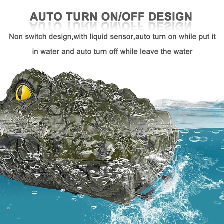 2.4GHz Head Boat for Pools and Lakes High Simulation Alligator Head RC Boats Prank Toys Remote Control Crocodile Boat for Kids