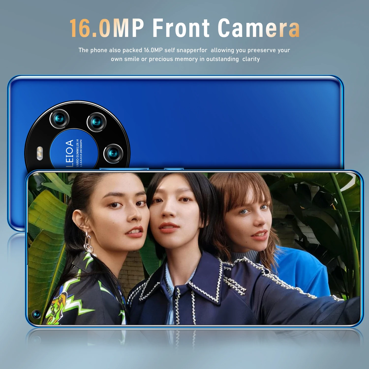
Mate40 Pro+ 7.3 Inch Full Screen Smartphone Android 10.0 8G+512T Face Unlock Mobile Phone 
