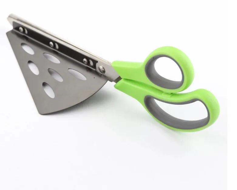 Food Grade Stainless Steel Blade Pizza Scissors Plastic Handle Spatula Server Cutting Food Serving-Pizza Tools Type Pizza Peel