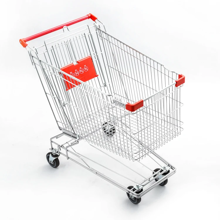 Zinc powder coating supermarket shopping outdoor Asian style trolley