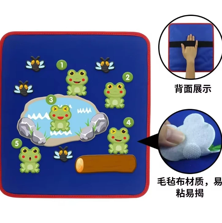2024 New Style Unisex Lap Felt Flannel Board Interactive Educational Stories Play Set for Toddlers
