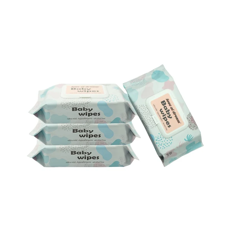 Good quality skin hand mouth 80 pcs big size home use babi care warmer dispenser softcare Babys Wet Wipes